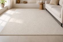 Ivory Wave Hand Loom Wool Rug