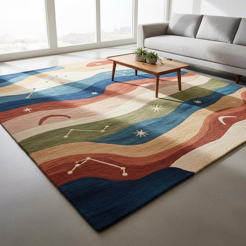 Celestial Harmony Hand Tufted Wool Rug
