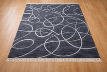 Charcoal Abstract Wool Rug