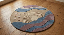 Round Hand Tufted Wool Rug
