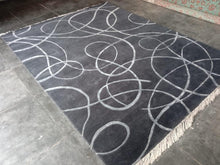 Charcoal Abstract Wool Rug