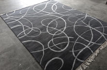 Charcoal Abstract Wool Rug