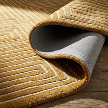 Mustard Geometric Hand Tufted Rug