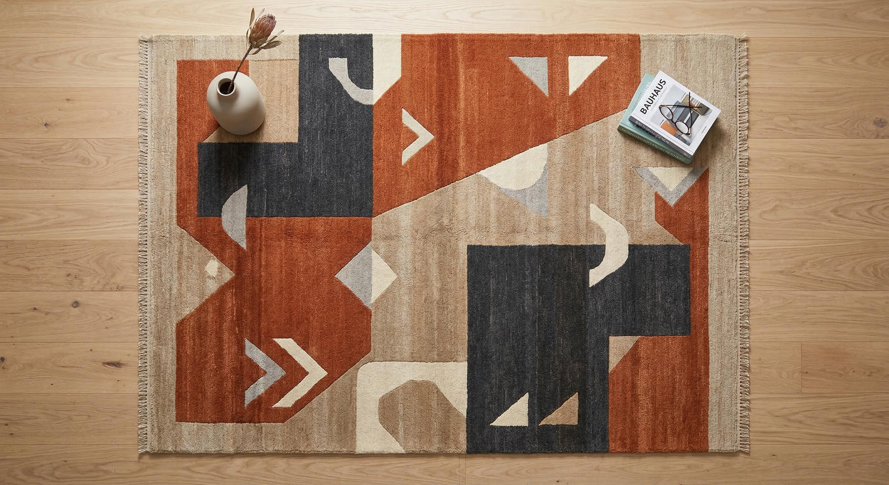 Bauhaus Hand Knotted Wool Rug