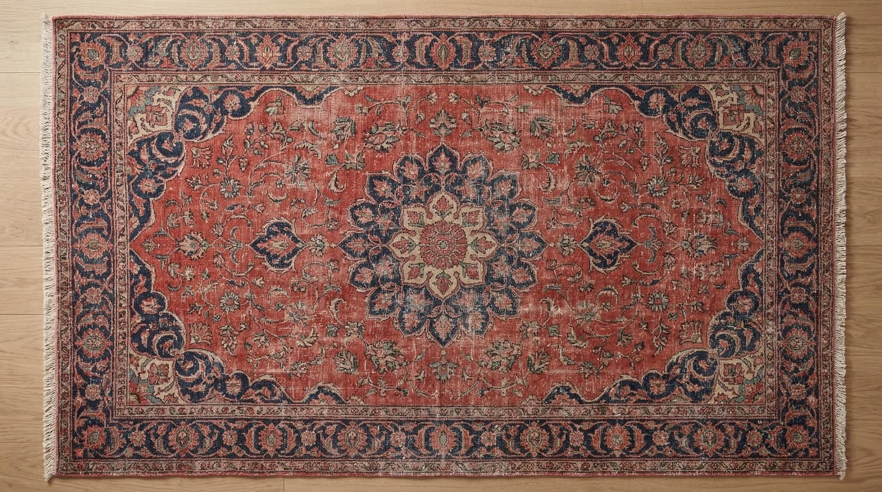 Vintage Persian Hand Knotted Wool Rug
