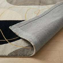 Neutral Abstract Hand Tufted Wool Rug
