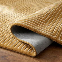 Mustard Geometric Hand Tufted Rug