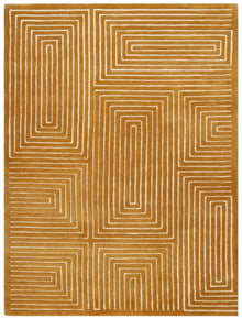 Mustard Geometric Hand Tufted Rug