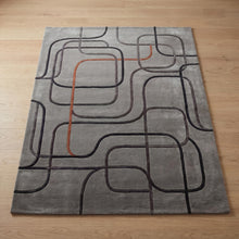 Geometric Wool and Viscose Rug