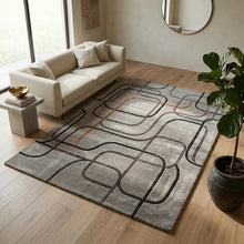 Geometric Wool and Viscose Rug