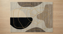 Neutral Abstract Hand Tufted Wool Rug