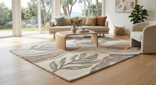 Boho Leaf Hand Tufted Wool Rug