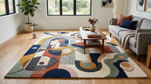 Geometric Abstract Hand Tufted Wool Rug