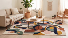 Geometric Abstract Hand Tufted Wool Rug