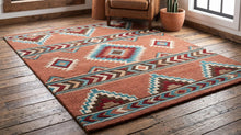 Terracotta Southwestern Wool Rug