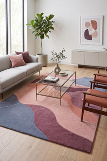 Blush Abstract Hand Tufted Wool Rug